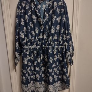 Time to Bloom 3x  Blue Whit Paisley Print Dress